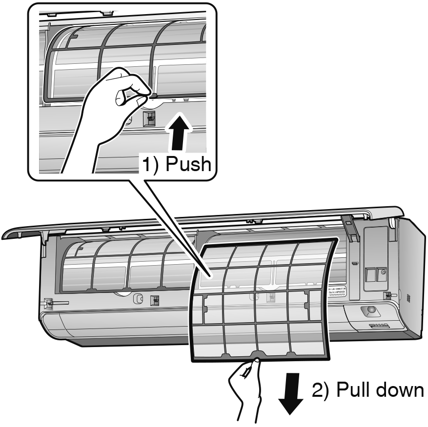 Pull out the air filters.