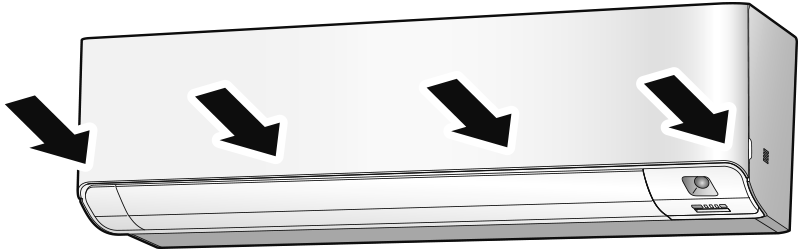 Close the front panel slowly.