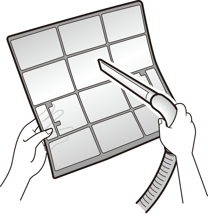 Wash the air filters with water or clean them with vacuum cleaner.