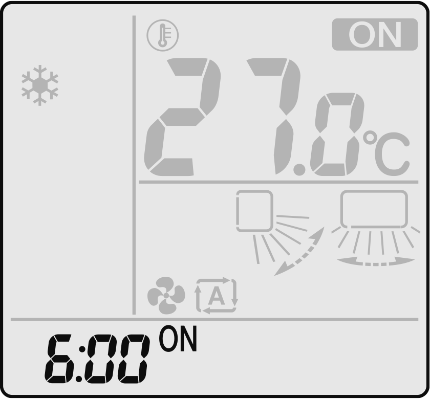 ON TIMER with a 24 hour clock display (24 HOUR ON/OFF TIMER)