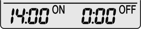 14:00 ON 0:00 OFF