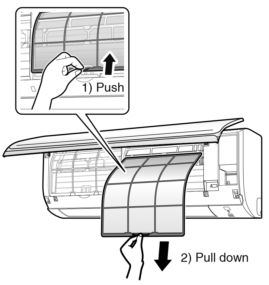 Pull out the air filters.