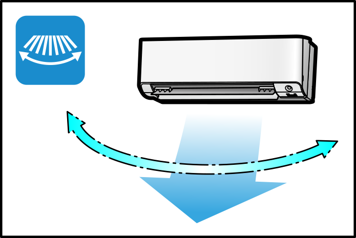 louvres (vertical blades) swing