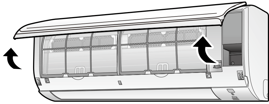 Backside of the front panel