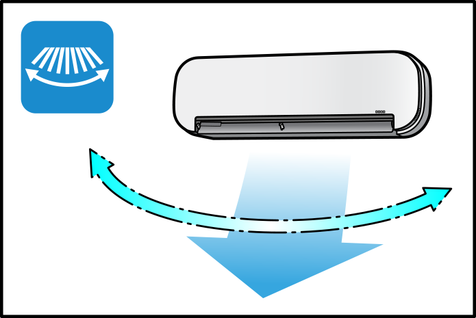 louvres (vertical blades) swing