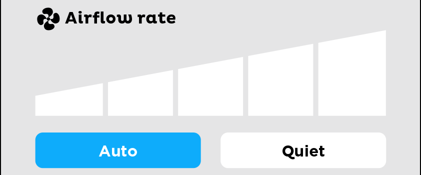 Adjusting the airflow rate