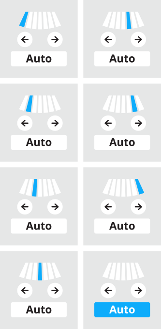 Right and left airflow direction