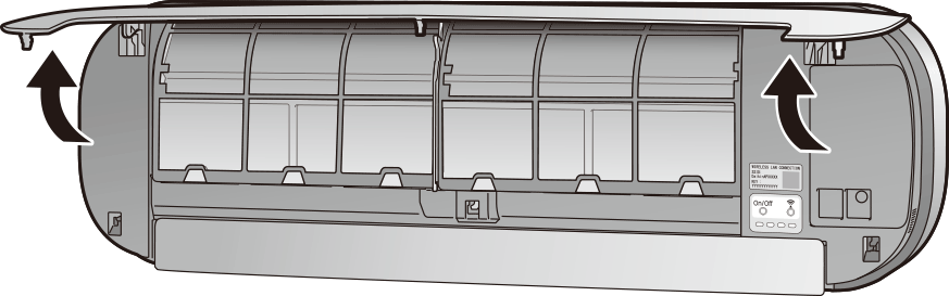 Backside of the front panel