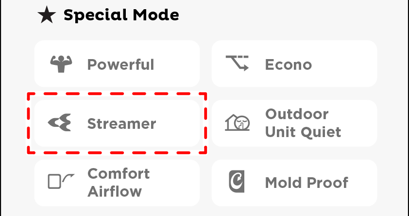 FLASH STREAMER AIR CLEANING operation