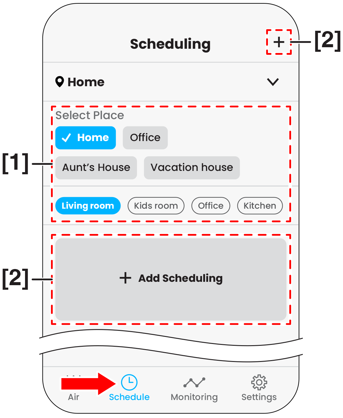 Schedule Timer display