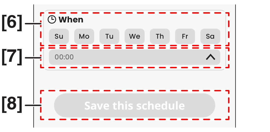 Schedule Timer display