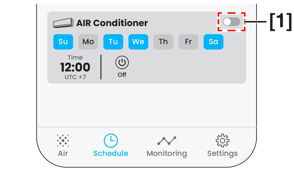 Schedule Timer display