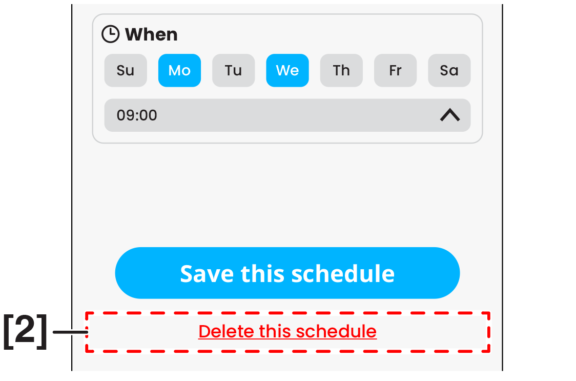 Schedule Timer display