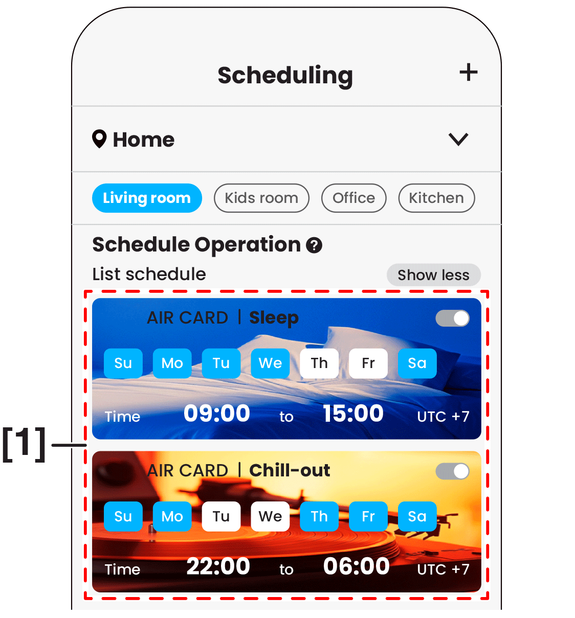 Schedule Timer display