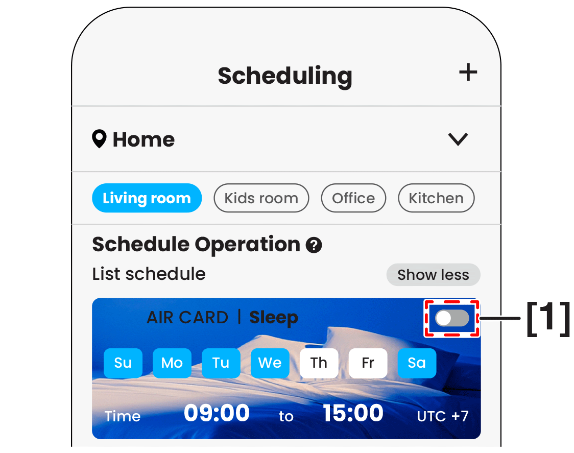 Schedule Timer display