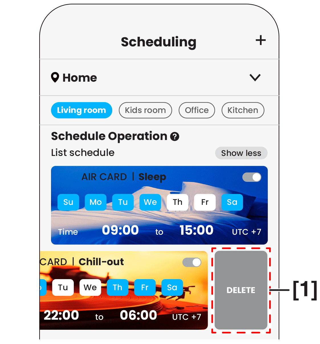 Schedule Timer display