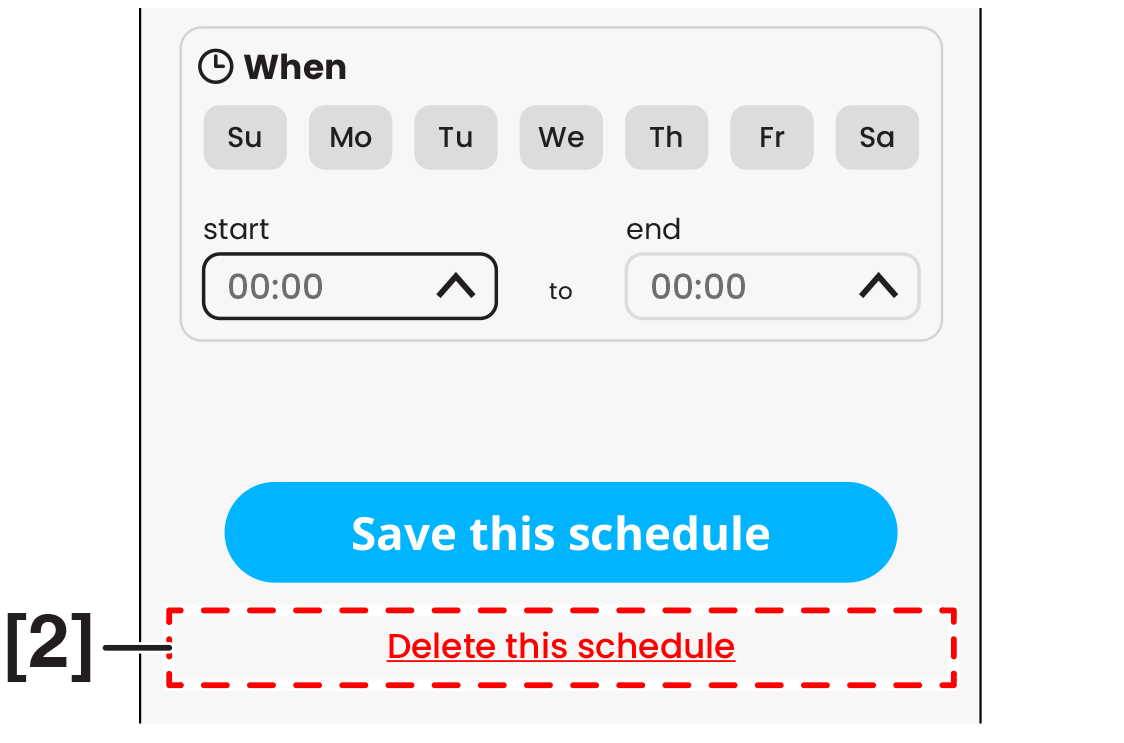 Schedule Timer display