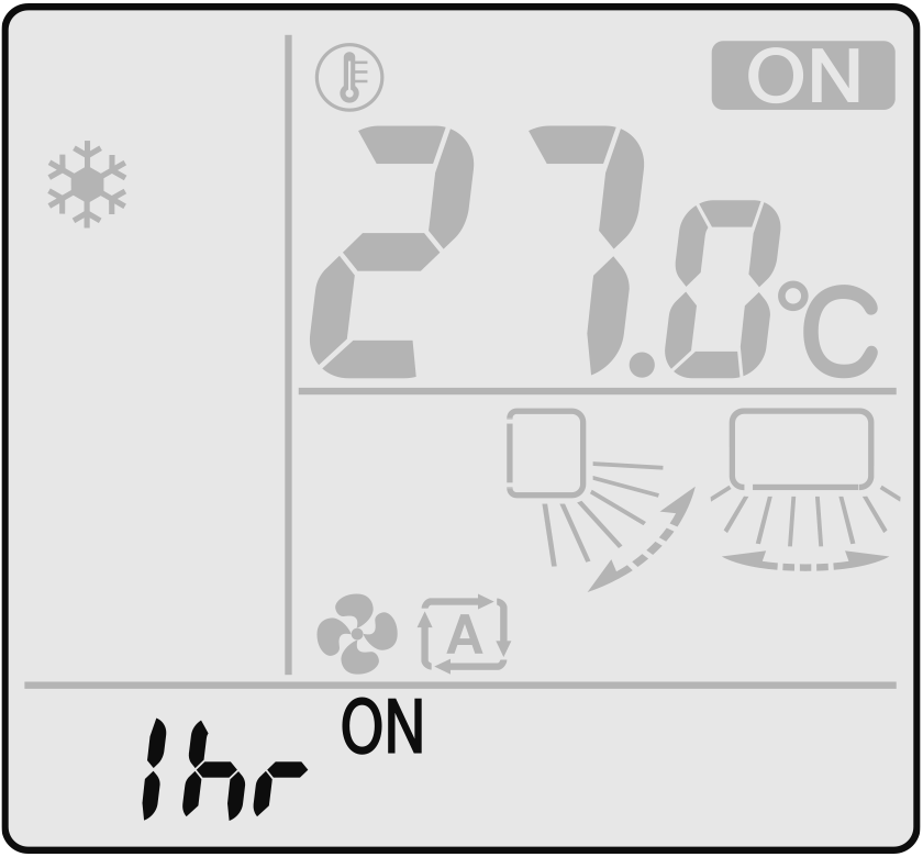 ON/OFF TIMER with an hours remaining display (COUNT UP-DOWN ON/OFF TIMER)